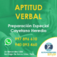 CLASES PARTICULARES APTITUD VERBAL PREPARACION ESPECIAL PARA LA CAYETANO UPCH MEDICINA Y CARRERAS AFINES