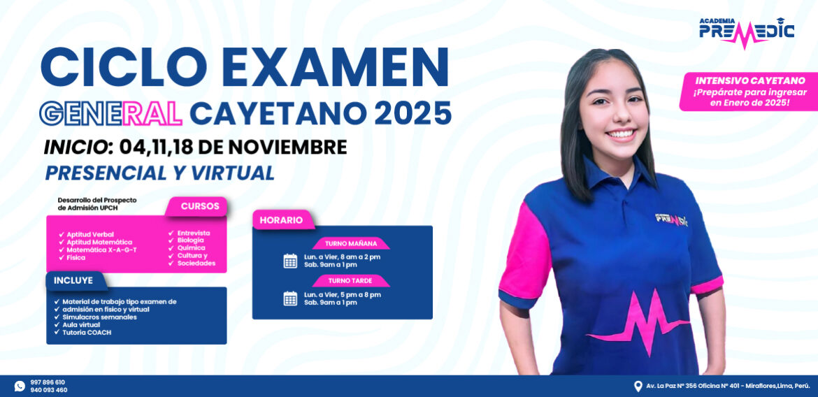 ¿DESEAS INGRESAR A LA CAYETANO UPCH EXAMEN GENERAL 2025?