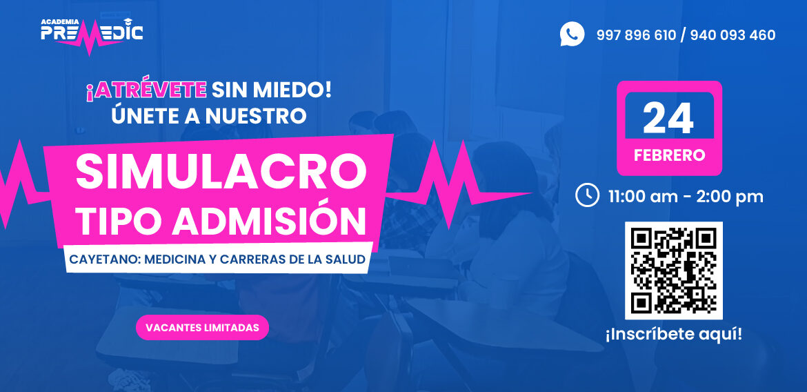 Segundo simulacro tipo admisión Cayetano medicina